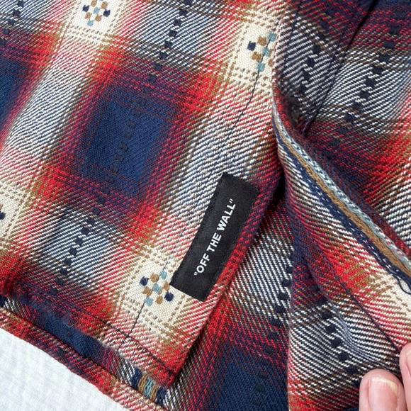 Vans Men Elmbrook Long Sleeve Button Up Flannel Native American Woven Design - Picture 7 of 12